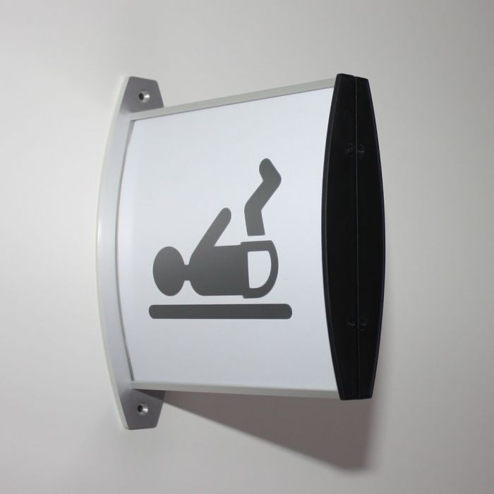 Skilte til offentlige puslerum - udhængsskilte med piktogram